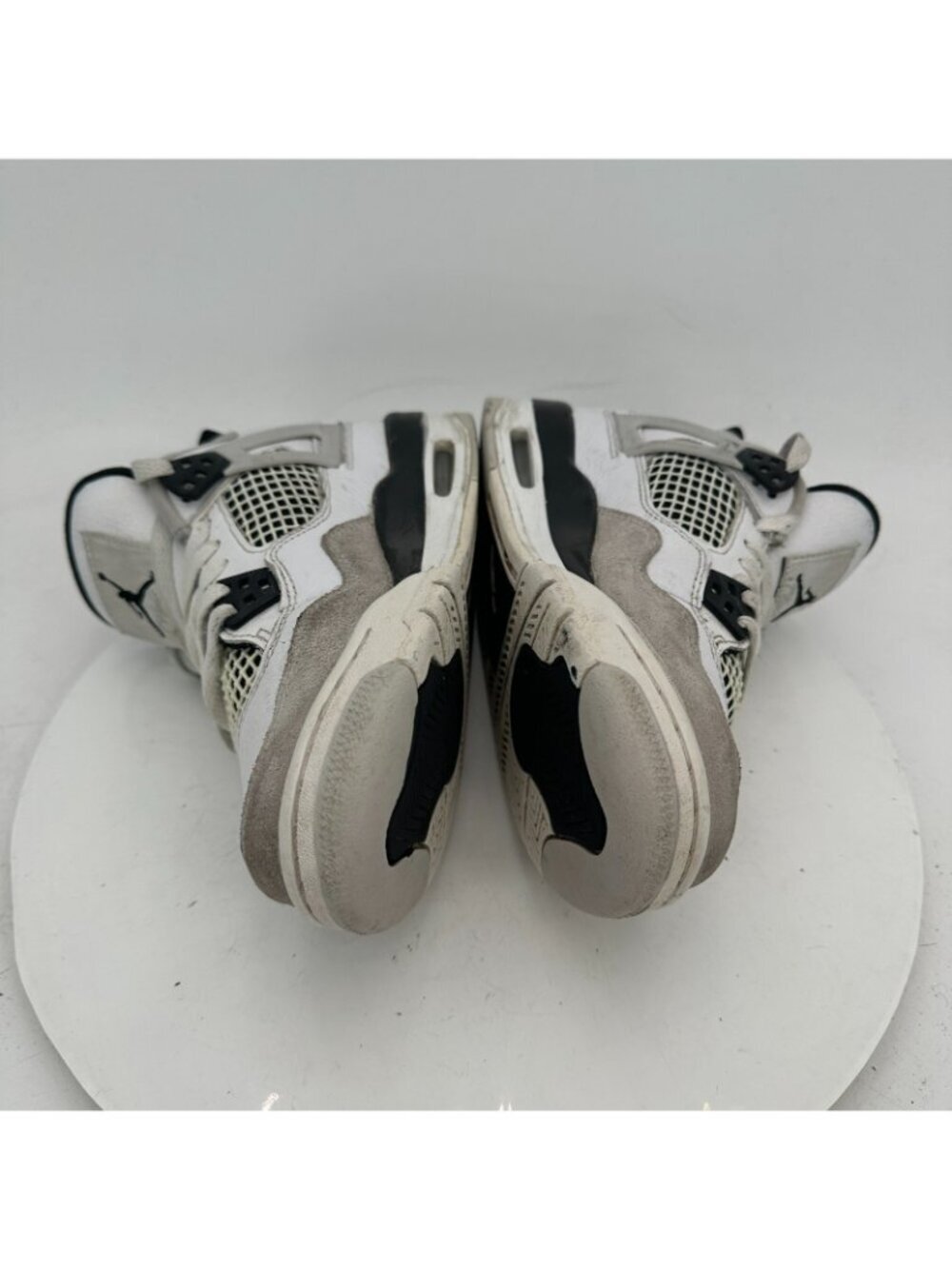 Nike Air Jordan 4 Retro Youth Size 5Y Women 6.5 408452-111 Military Black Shoes - Picture 7 of 10